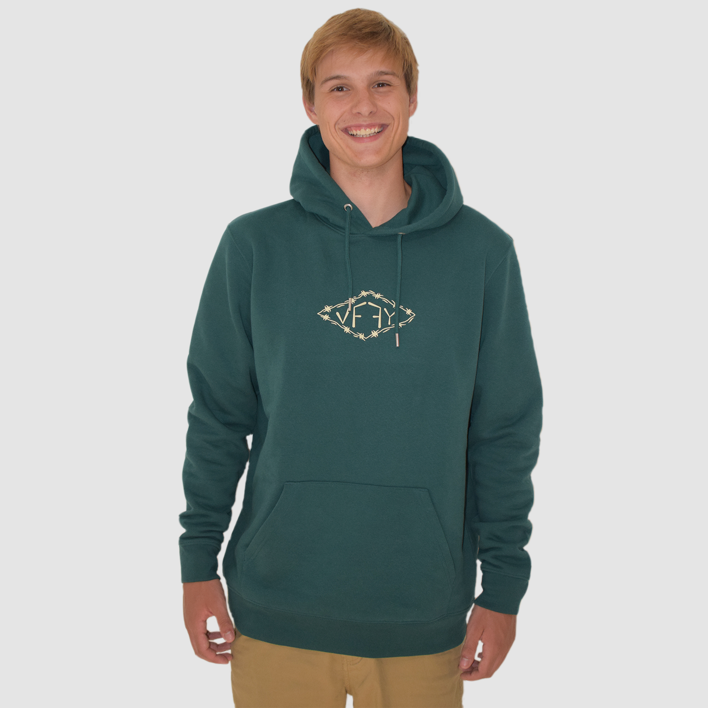 Wired Logo Glazed Green Hoodie