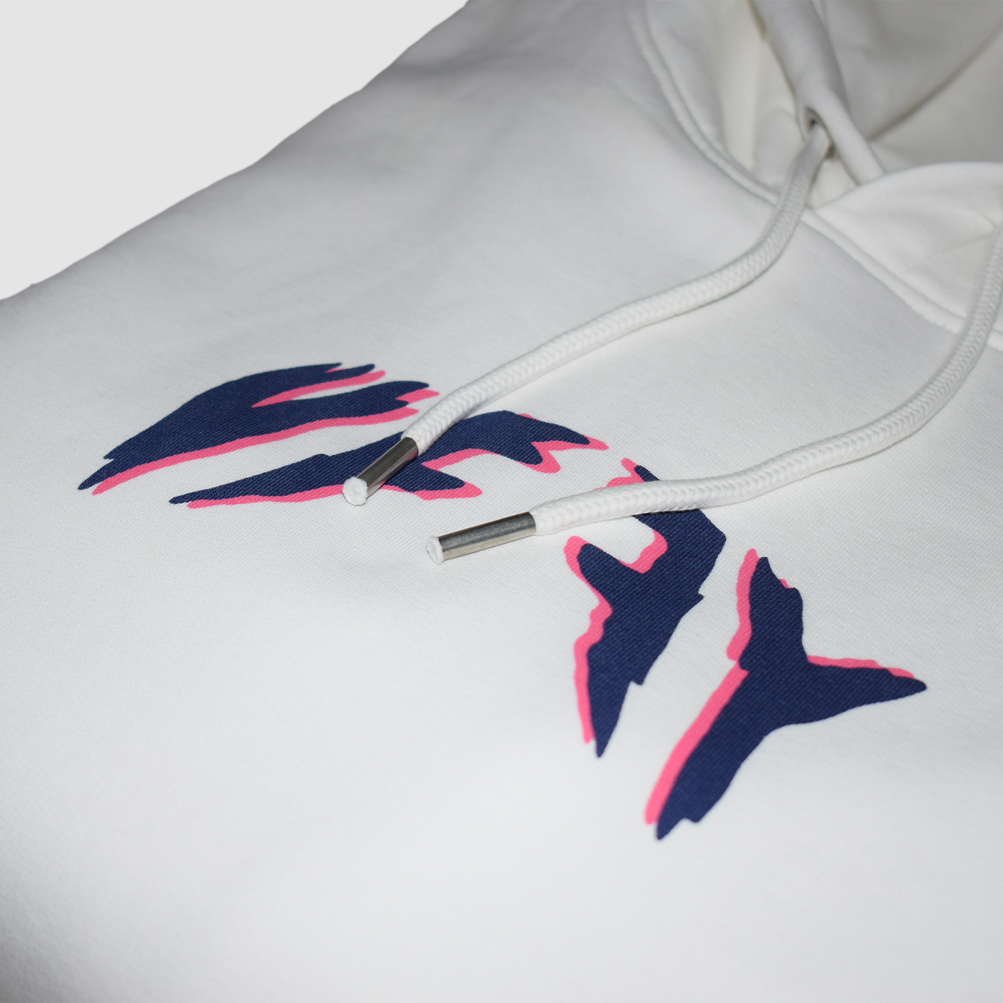 Flamed Logo Off White Hoodie